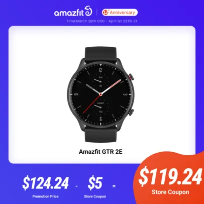 Smartwatch Xiaomi Amazfit gts 2e com Oxímetro - Cinza