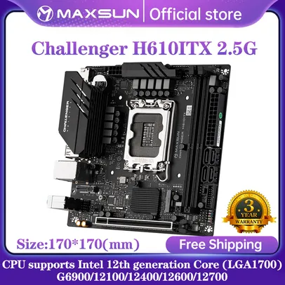 PLACA MAE ITX H610 MAXSUN - PLACA ITX