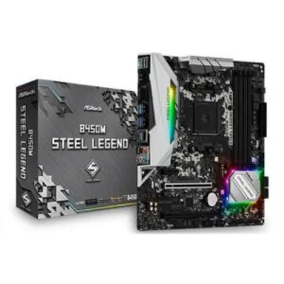 Placa mãe ASRock B450m steel legend | R$ 743