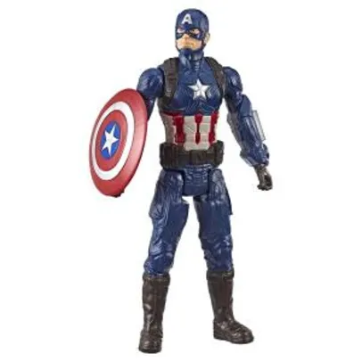 [Prime] Boneco Titan Hero 2.0 Capitão América, Avengers, Azul/vermelho R$49