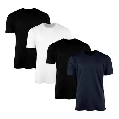 Kit 4 Camisetas AMGK Masculina Lisa Básica 100% Algodão