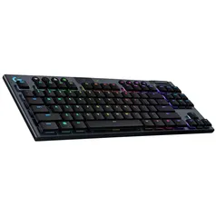 Teclado Mecânico Gamer Sem Fio Logitech G915 TKL RGB LIGHTSYNC, USB ou Bluetooth, Ultrafino, Switch GL Tactile, Preto - 920-009495