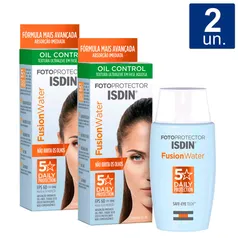 Kit 2X Protetor Solar Isdin Fusion Water 5 Stars Oil Control fps 60 50ml