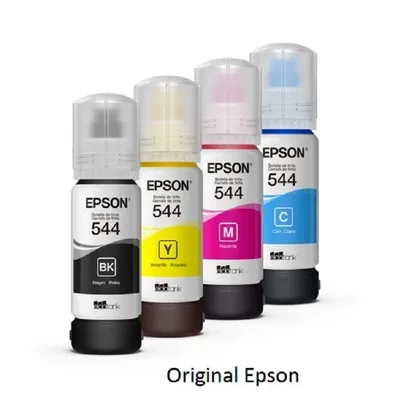 [AME] Kit Refil Tinta Com 04 Cores Epson T544 Epson Original 544