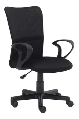 Cadeira de escritório Trevalla TL-CDE-32-1 ergonômica preta com estofado de malha