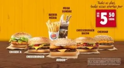 [Burger King] King Ofertas - R$5.50