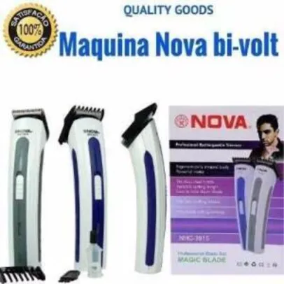 Máquina Nova Corta Cabelo Fazer Barba Pezinho Recarregável - R$15