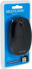 Mouse Multilaser Sem Fio 2.4 Ghz 1200 DPI Usb Preto - MO251 | R$ 25