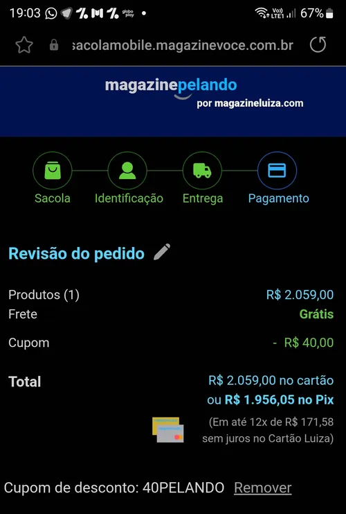 Imagem na descrição da promoção