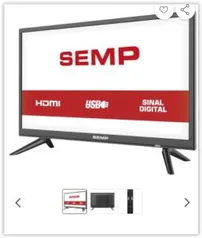 [Reembalado] TV LED 24" Semp S1300 HD Conversor Digital Integrado 2 HDMI 2 USB | R$ 441