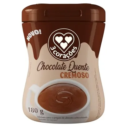 [Rec] 3 Corações Chocolate Quente Cremoso, 180g