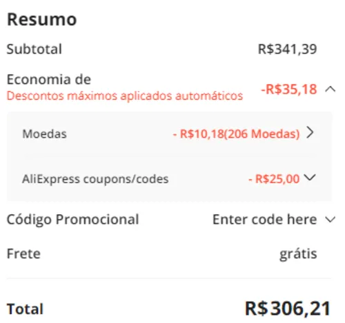 Imagem na descrição da promoção