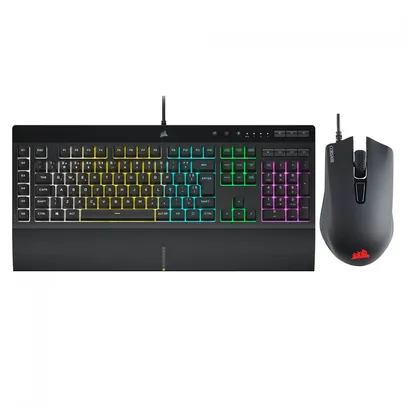 Combo Gamer Corsair Teclado e Mouse, K55 RGB PRO e Harpoon RGB PRO, CH-9226865-BR