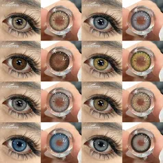 [Imposto Incluso] EYESHARE-Lentes de Contacto Coloridas para Olhos, Cosmética, Azul, Verde, Alta Qualidade, 1 Par