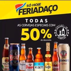 50% OFF em cervejas Especiais no Clube Extra