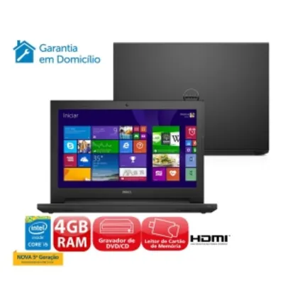 Notebook Dell Inspiron I14-3443-A30 - R$ 1.999,00