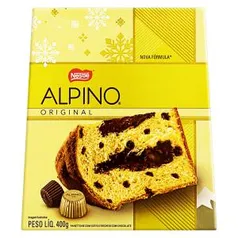 Panetone com Gotas e Recheio Chocolate Nestlé Alpino Caixa 400g (50%OFF)