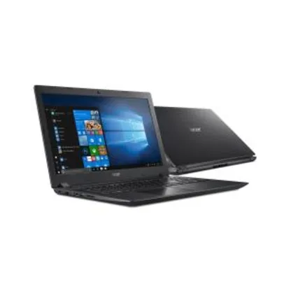 Notebook Acer Intel Core i3-7020U 4GB 1TB Tela 15,6" Windows 10  Preto
