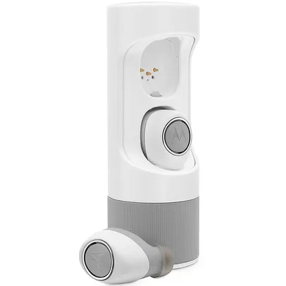 Fone de Ouvido Bluetooth Motorola VerveOnes, com Microfone, Recarregável, À Prova D´Água, Branco - SH010WH