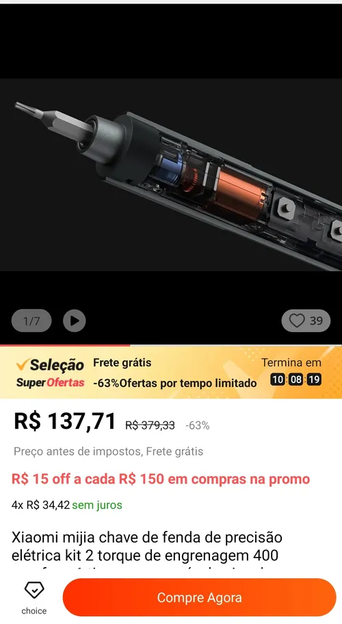 Imagem na descrição da promoção