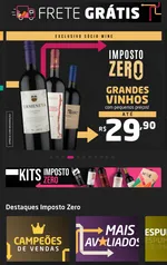 PROMOÇÃO IMPOSTO ZERO E FRETE GRÁTIS PARA SÓCIO WINE