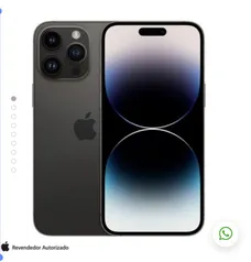 [FastPrime R$9152] iPhone 14 Pro Max Apple (256GB) Preto-espacial, Tela de 6,7", 5G e Câmera de 48MP