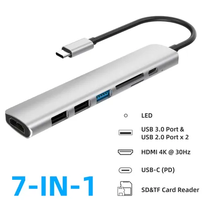  [7 em 1]  Hub Usb 3.1 Tipo C | Hub