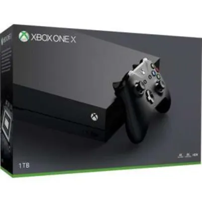 Console Xbox One X 1tb Preto R$3.392 [50% de Volta com AME]