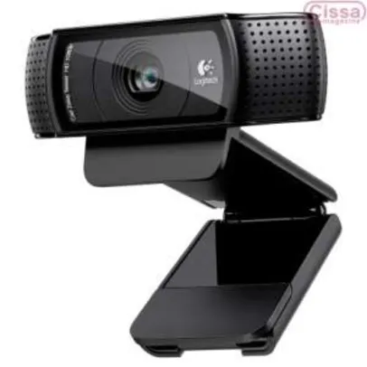 [CISSA MAGAZINE] Webcam Logitech Pro HD C920 15MP 960-000949 Preto Captura de Vídeo e Foto, Rastreio de Rosto, Detecção de Movimento - R$329