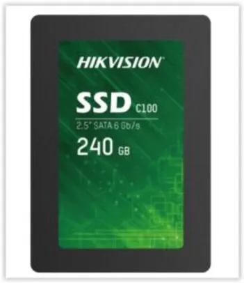 SSD Hikvision C100, 240GB, Sata III, | R$ 229