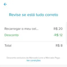 60% OFF na Recarga  - Limitado a R$15,00 (Usuários Selecionados)