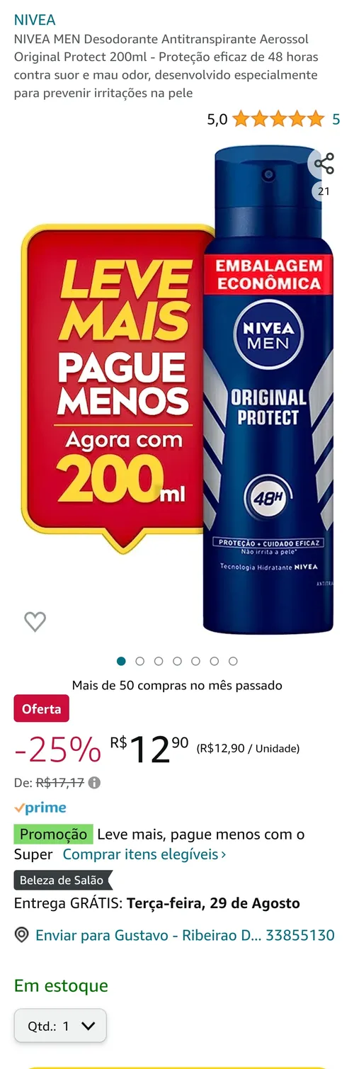 Imagem na descrição da promoção