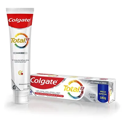 [SUPER R$9,82] Colgate Total 12 Clean Mint - Creme Dental, 180g