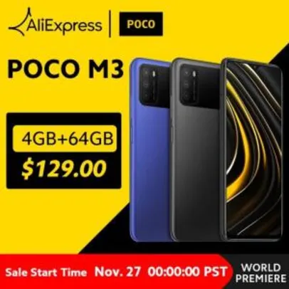 POCO M3 4GB 64GB Versão Global | R$671