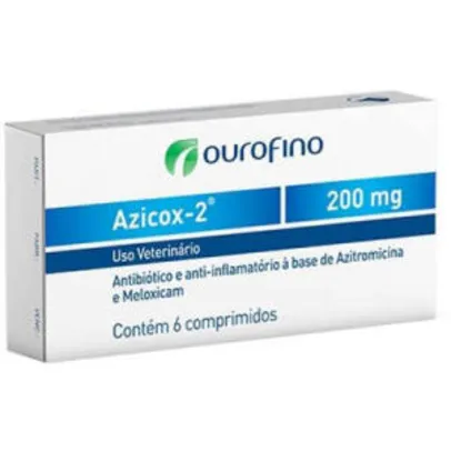 Antibiótico e Anti-inflamatório Ouro Fino Azicox 2 de 6 Comprimidos - 200 mg R$41