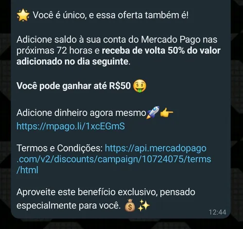 Imagem na descrição da promoção