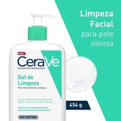 Gel de Limpeza Facial para Pele Oleosa Cerave 454g