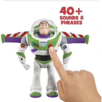 Boneco Buzz Lightyear Movimentos Reais Anda e Fala + de 40 Sons e Frases Original Mattel - Toy story 4