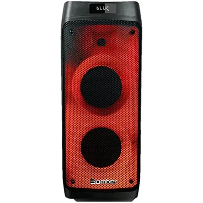 Caixa De Som Torre Bomber Beatbox 1100 LED Bluetooth + USB SD Card P2 Preto 2 Woofers 6" 70W RMS