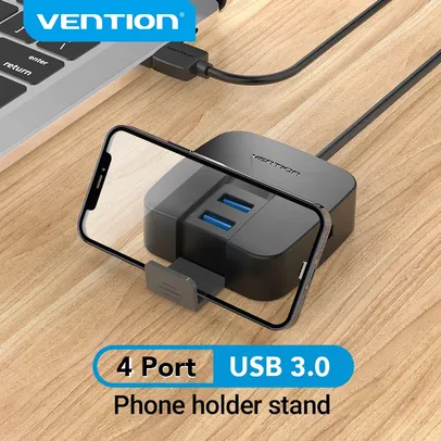 (Novos usuário/taxa inclusa) Hub 4 portas USB 3.0 Vention - porta micro usb*  - cabo 15 cm - leia descrição