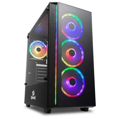 Foto do produto Gabinete Redragon Gamer Grapple Preto GC-607BK