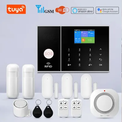 Kit Alarme de Segurança Inteligente para Automação Residencial compatível com Alexa, Wifi e chip GSM Yaosheng 