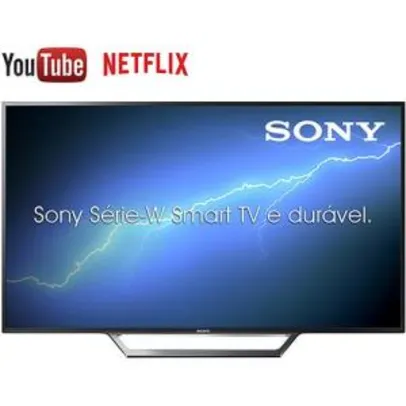 Smart TV LED 48" Sony KDL-48W655D com Conversor Digital 2 HDMI 2 USB Wi-Fi Foto Sharing Plus Miracast Preta - R$1.299