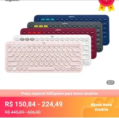 (Novos Usuários) Teclado Logitech sem fio k-380 | R$151