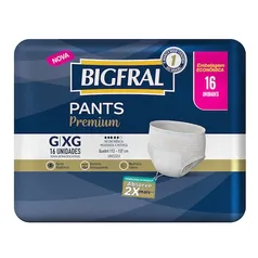 Fralda Geriátrica Roupa Íntima Bigfral Pants Premium Tamanho G/XG - 16 Unidades