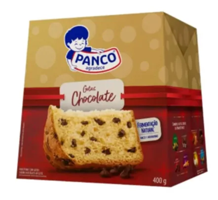 Panettone com Gotas de Chocolate ao Leite Panco Caixa 400g 