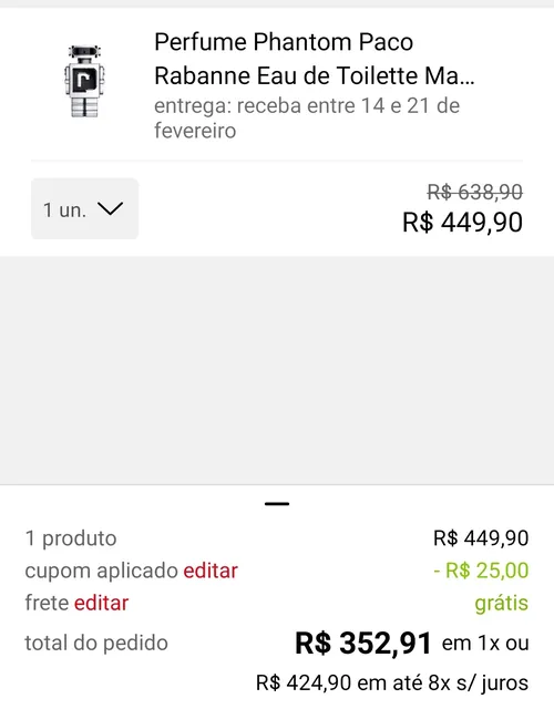 Imagem na descrição da promoção