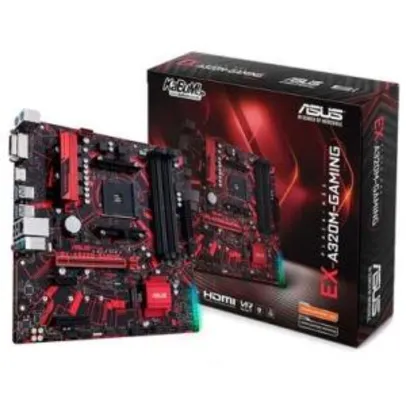 [Selecionados/APP] Placa-Mãe Asus EX-A320M-Gaming, AMD AM4, mATX, DDR4 | R$432