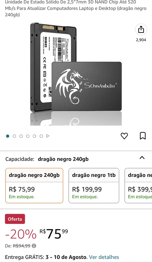 Imagem na descrição da promoção