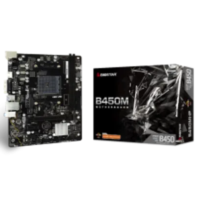 Placa Mãe Biostar B450MHP, Chipset B450, AMD AM4, mATX, DDR4